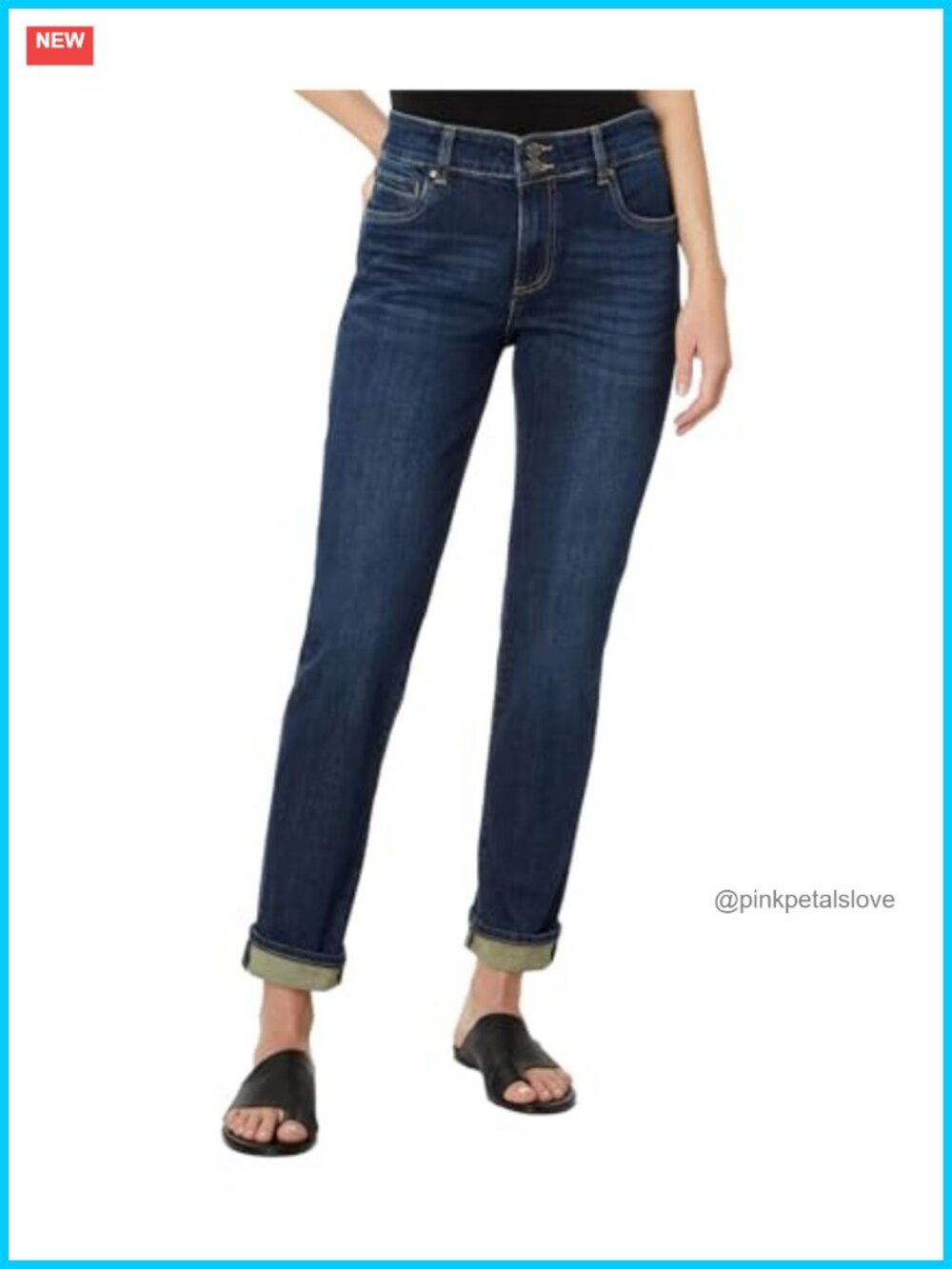 KUT from the Kloth Catherine Boyfriend High Rise Jeans Double Button